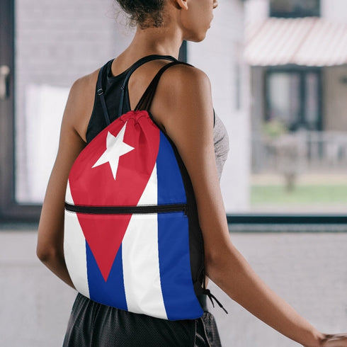 Cuba Drawstring Zipper Bag Backpacks Cuba